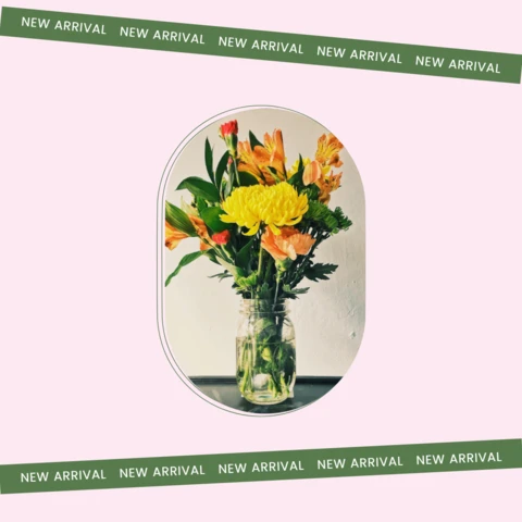 New Flower Bouquet Arrival Instagram Post Design Template