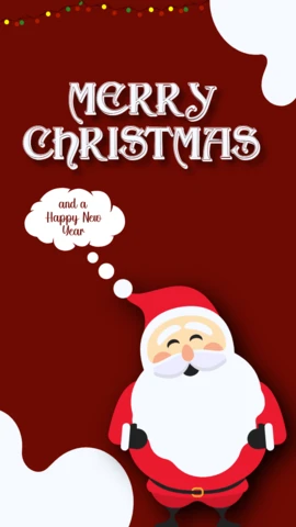 Sevimli Noel Baba Noel sosyal medya hikayesi tasarım şablonu