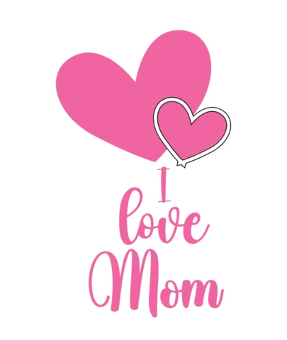 I Love Mom T-Shirt Design Template