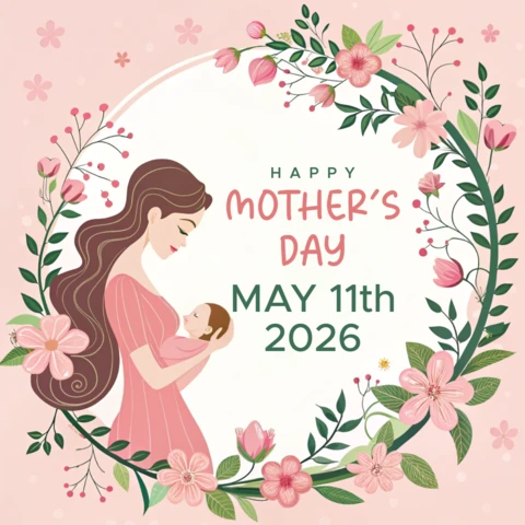 Floral Mother's Day Celebration Template - Elegant Illustrated Design