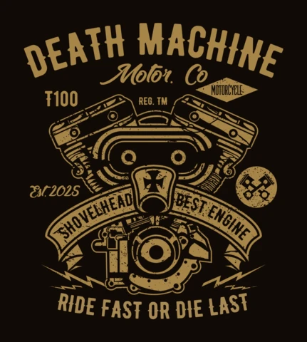 Death Machine T-Shirt Design Template