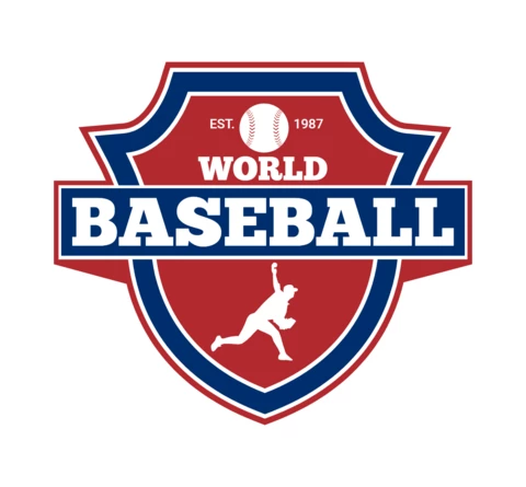 Plantilla de diseño de logotipo de deportes de campeonato de béisbol