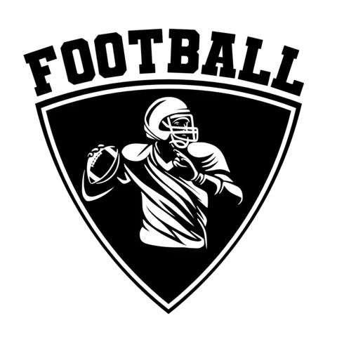 American Football Badge Logo Design Template