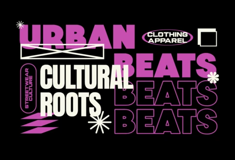Städtische Beats kulturelle Wurzeln & Streetwear-Aussage T-Shirt-Designvorlage