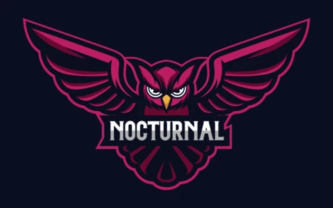 Owl Mascot E-sport Logo Design Template