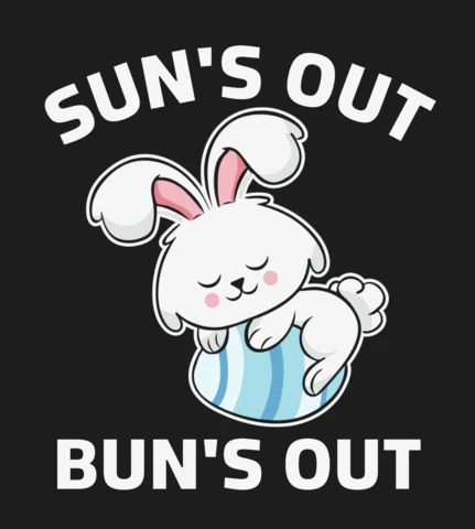 Sun's out bun's out easter t-shirt design template