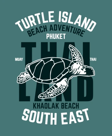 Turtle Island T-shirt Design Template