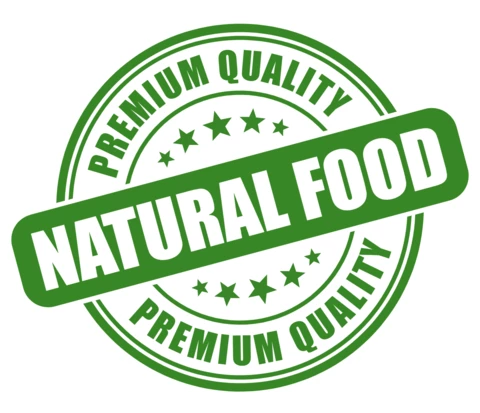 Natural Food Stamp Logo Design Template