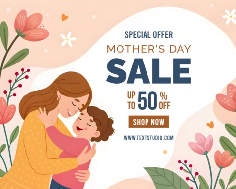Mother's Day Sale Design Template - Floral and Heartwarming Style