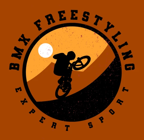 Bmx freestyling plantilla de diseño de logotipo
