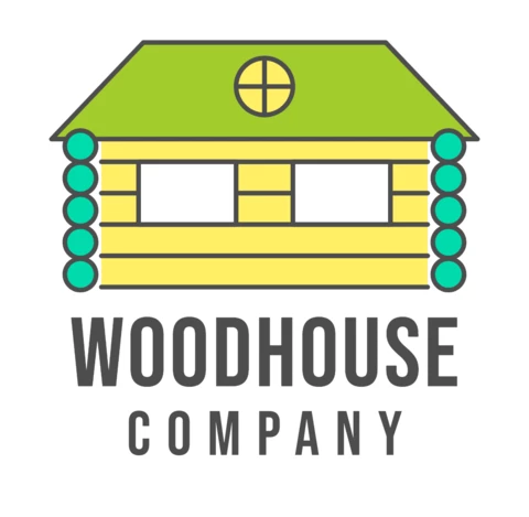 Modèle de logo pour une maison en bois