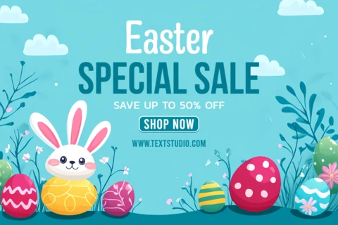 Easter Sale Design Template: Colorful and Playful Spring Theme