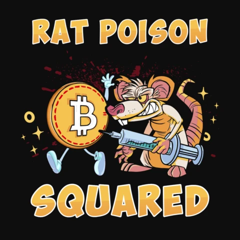 Rat Poison Squared Bitcoin T-Shirt Design Template