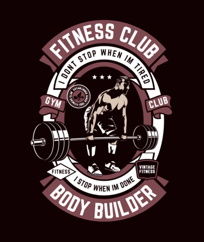 Plantilla de diseño de camiseta de gimnasio para club de culturistas