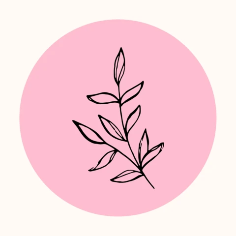 Floral Pink Line Art Instagram Story Highlight Cover Design Template