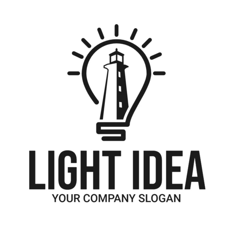 Leichte idee logo design vorlage