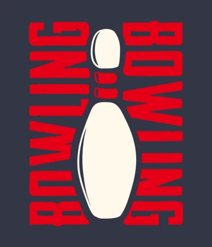 Pin Bowling Vintage T-shirt Design Template