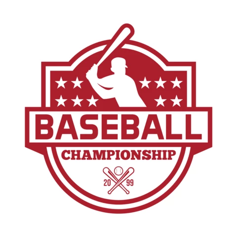 Baseball Tournament Sports Club Logo Design Template