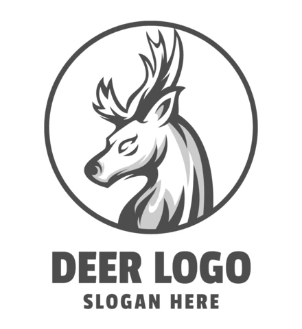 Modèle de conception de logo de cerf