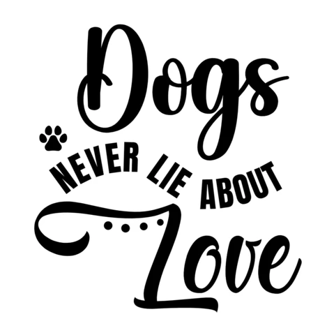 Les chiens ne mentent jamais sur l'amour modèle de t-shirt
