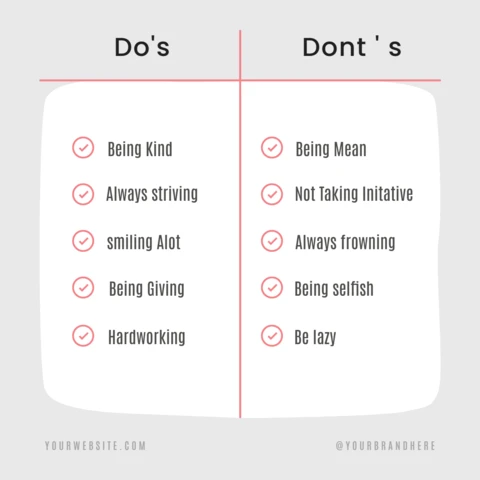 Do's and Don'ts Instagram Post Design Template