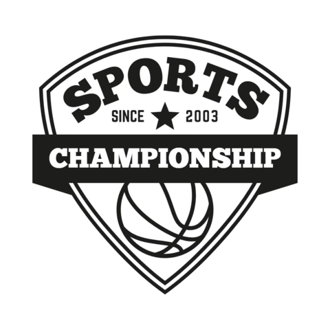 Modèle de conception de logo de badges de championnat de volley-ball sportif