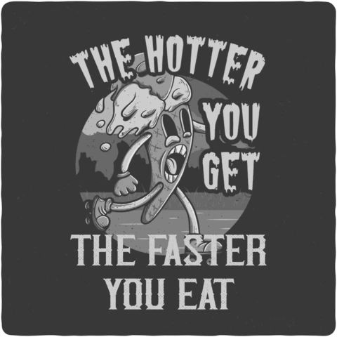 Weird Ice Cream Character T-shirt Design Template