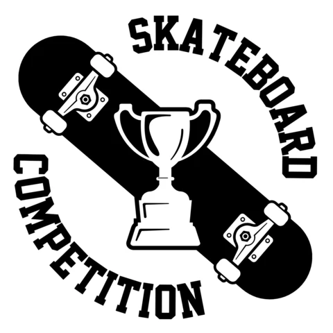 Skateboard Tournament Logo Design Template