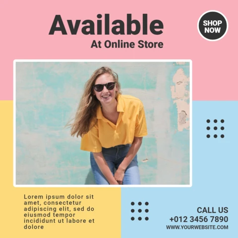 ファッションオンラインストアのInstagram投稿デザインテンプレート