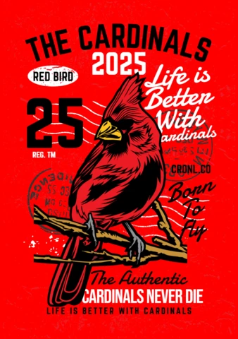 The Cardinals Vintage T-shirt Design Template