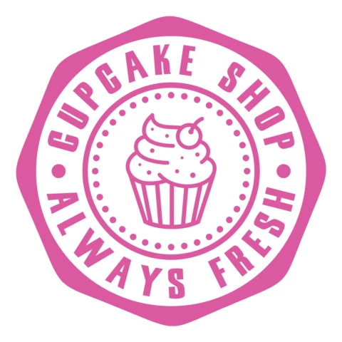 Fresh Cup Cake Shop Logo Design Template