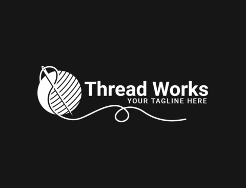 Thread works logo design Vorlage