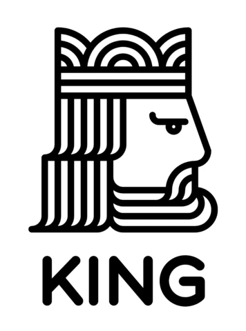 Modelo de design de logotipo King preto