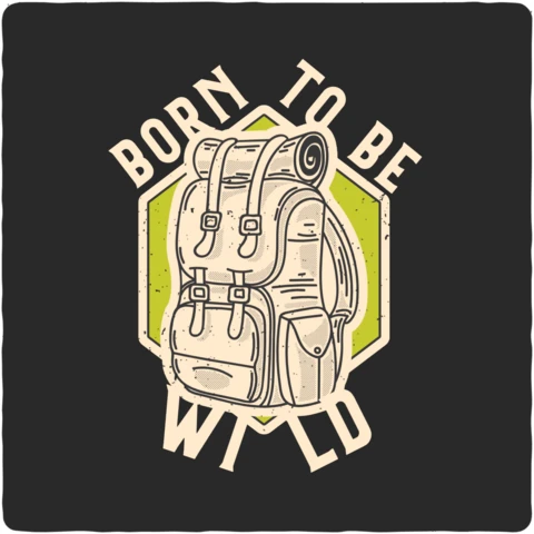 Born to be wild t-shirt ontwerpsjabloon