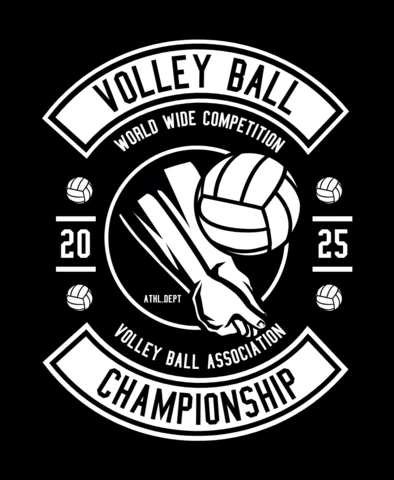 Volley Ball Championship T-shirt Design Template