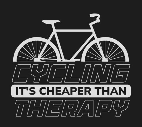 Cyclisme c'est moins cher que la thérapie modèle de conception de t-shirt
