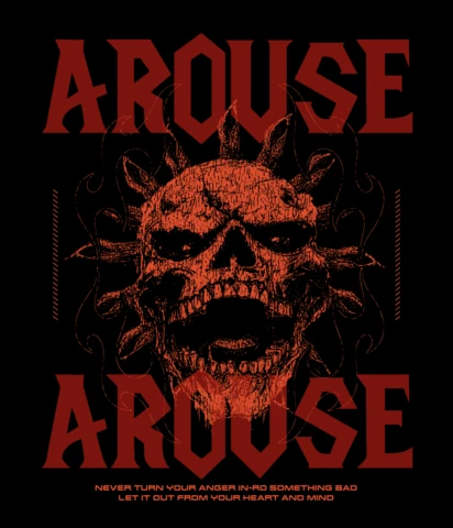 Skull Graphic Design Template for Edgy Apparel and Merchandise