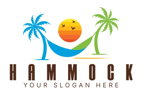 Hammock Palm Beach Colorful Logo Design Template