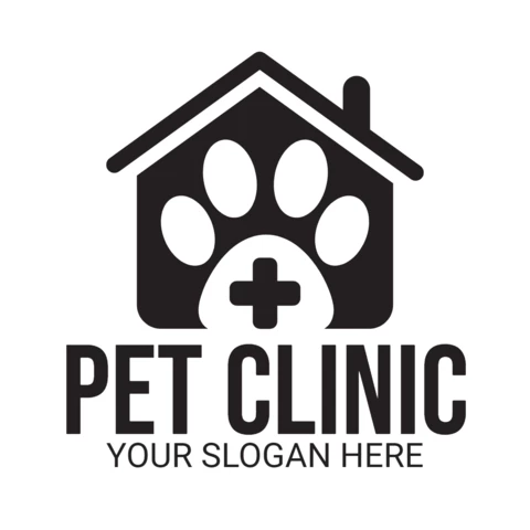 Modelo de design de logotipo de clínica de animais de estimação