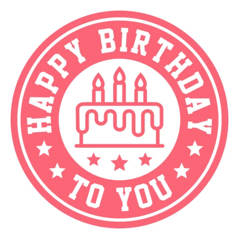 Modèle de logo pour un joyeux anniversaire