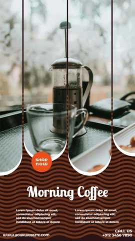 Morgenkaffee instagram story post design Vorlage