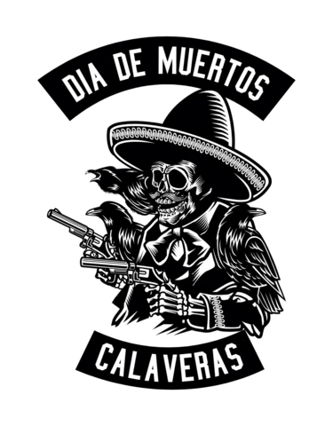 Dia De Muertos Calaveras T-shirt Design Template