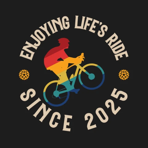 Enjoying Life with Ride T-shirt Design Template