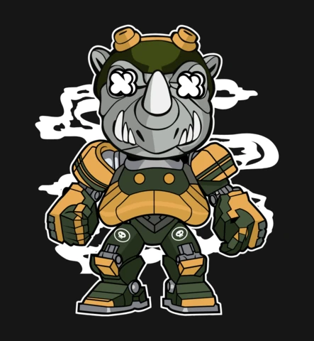 Rock Steady Ninja Turtles Comic Caricature Pop Culture T-Shirt Design Template