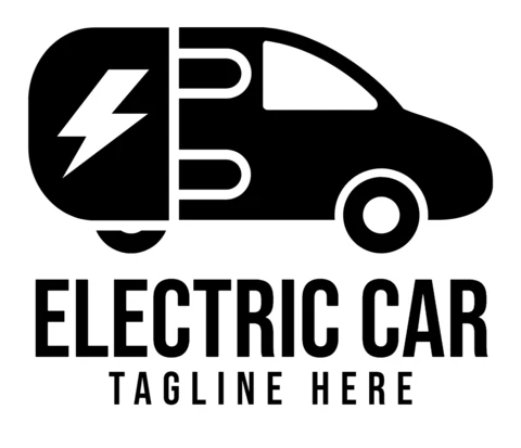 Electric Car Logo Design Template
