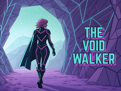 Futuristic Design Template for The Void Walker Character Illustration