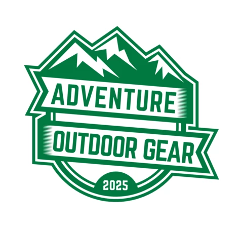 Modello di progettazione del logo dell'attrezzatura Adventure Out Door