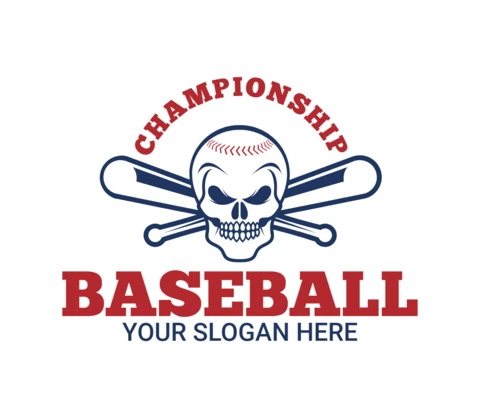 Designvorlage für das Sportlogo der Baseballmeisterschaft