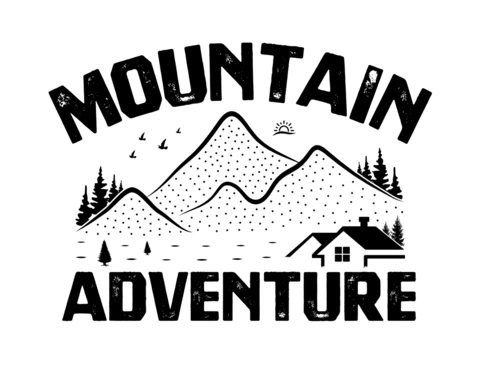 Mountain Adventure T-Shirt Design Template