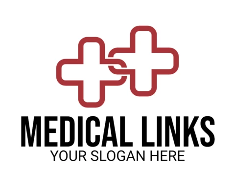 Modèle de logo pour les liens médicaux et de santé